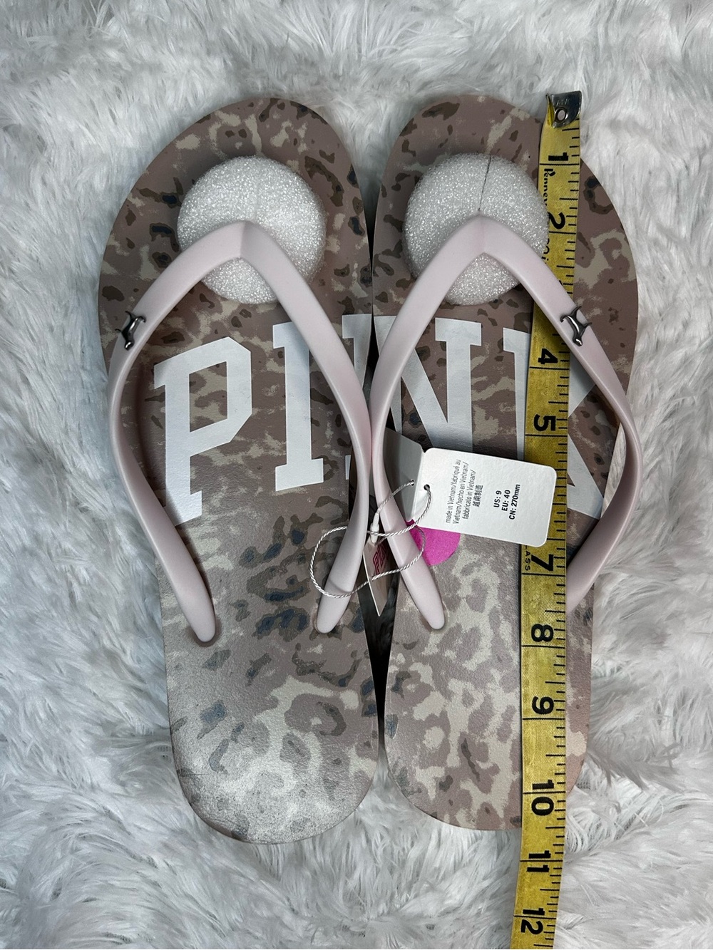 VS leopard platform flip flops